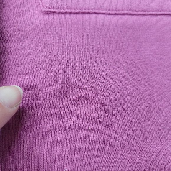 Pajamagram Sweatshirt Women M Pink Fleece Funnel Neck Long Sleeve Pullover - Picture 9 of 13